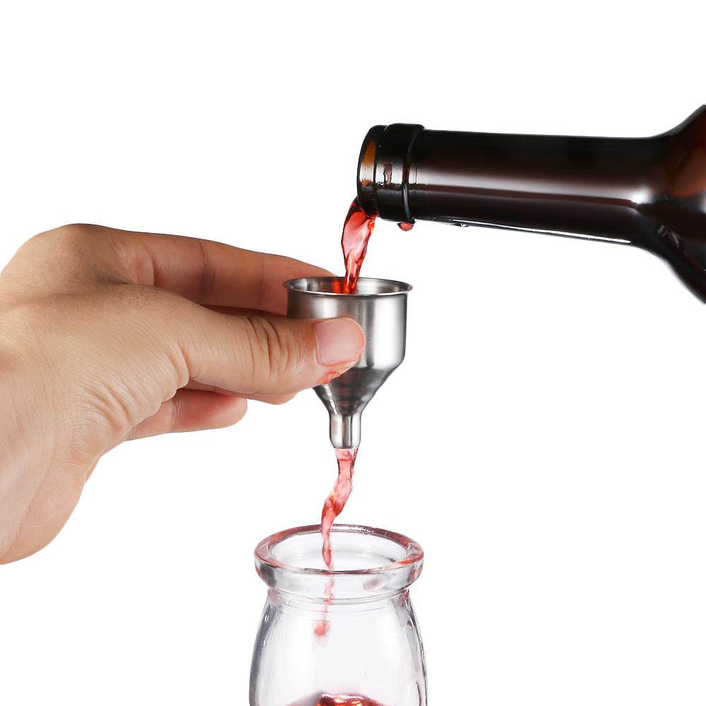 New Kitchen Tool Liquid Bar Mini Funnel Small Mouth Stainless Steel Filling Wine