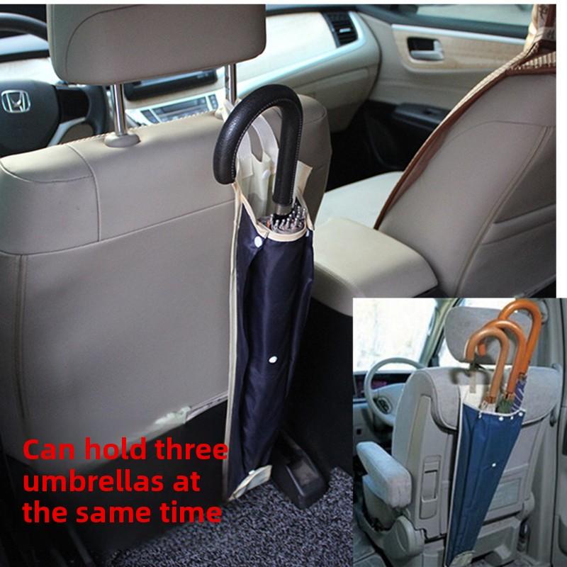 Adjustable Waterproof Car Umbrella Storage Bag Hanging Headrest Umbrella Holder for Long & Folding Umbrellas Car Storage Parts