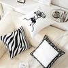 Geometric Embroidery Pillow Case Medium Light Luxury Living Room Sofa Cushion Cover Towel Embroidery Design Sample Room Decoration