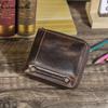 CONTACT'S Zipper Wallet For Men Genuine Leather Coin Purse Short Wallet Male Card Holder Quality Money Bag