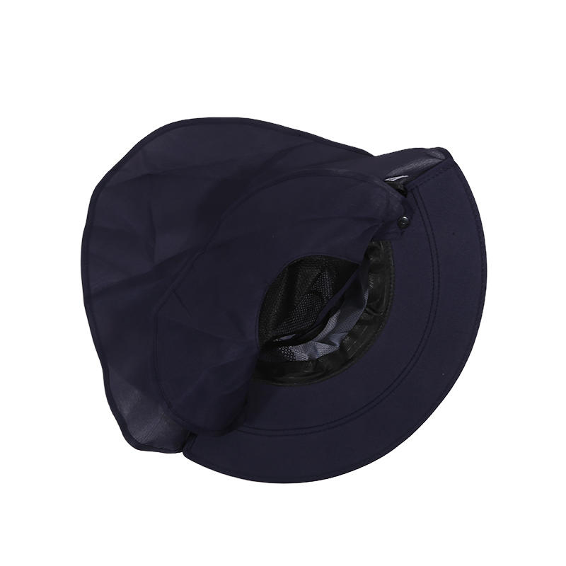 Outdoor Fisherman Hat Wide Brim Bucket Hat with Neck Cover Men Summer Breathable Mesh Sun Protection Visor Anti UV Cap Unisex