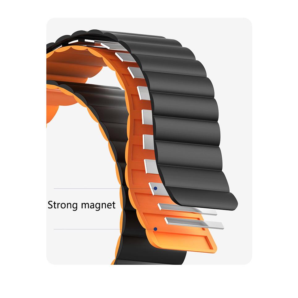 Силиконовый магнитный ремешок для Apple Watch Ultra Band 49 мм 8 7 45 мм 41 мм браслет iWatch 6 5 4 3 SE 44 мм 40 мм 42 мм