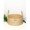 Круглая плетеная корзина | Корзина из тростника или бамбука | Поднос онлайн | Подарочная корзина из тростника, Корзина для гардероба | Корзина-органайзер для ванной комнаты(Средний, 25,4 х 12,7 см),бежевый