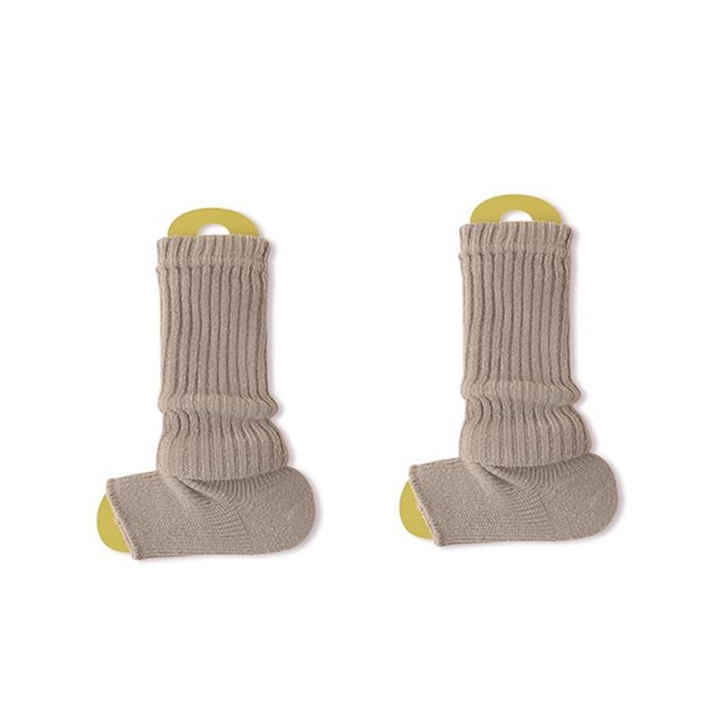 Женские милые японские теплые вязаные гетры в стиле Лолиты, однотонные вязаные носки для ног