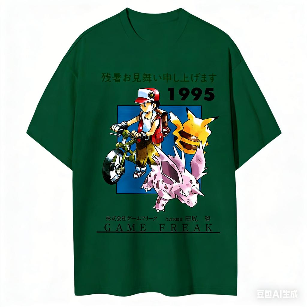 2026 Summer Oversized Pokemon Anime Graphic T Shirt Man Women Casual Cotton Short Sleeve Tee Top Y2k Streetwear Print Clothing