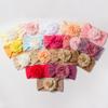 New Jacquard Baby Elastic Headband Cute Solid Color Flower Children's Headband Four Seasons Thin Baby Jewelry