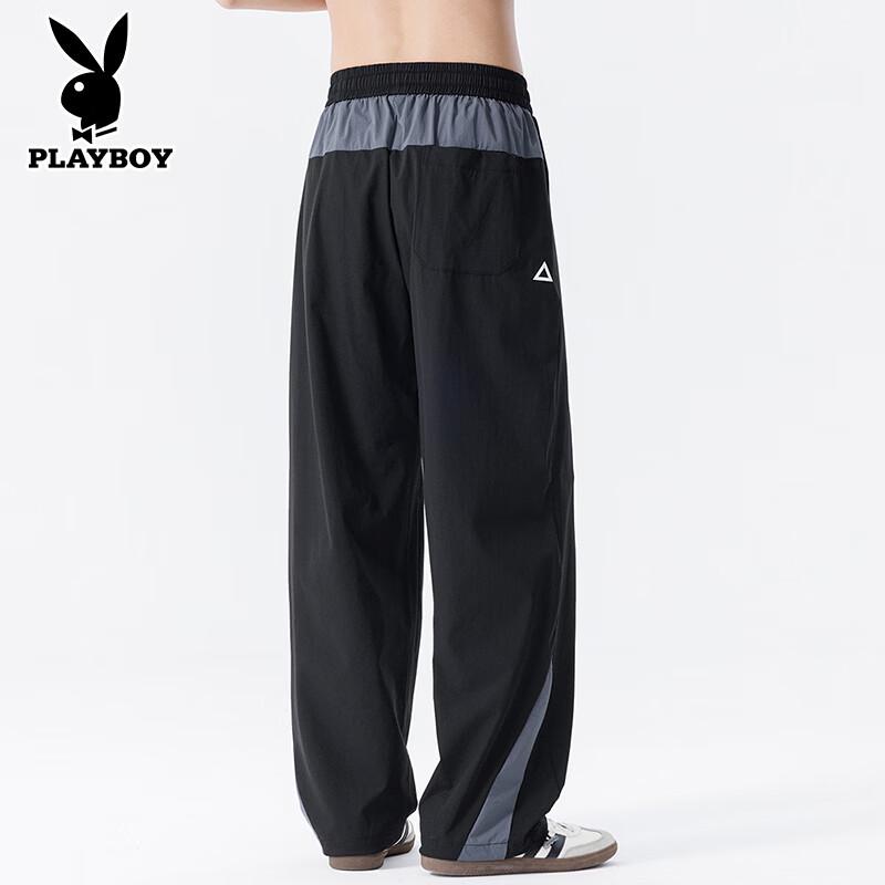 PLAYBOY Мужские летние свободные прямые повседневные брюки из ледяного шелка с быстрым высыханием