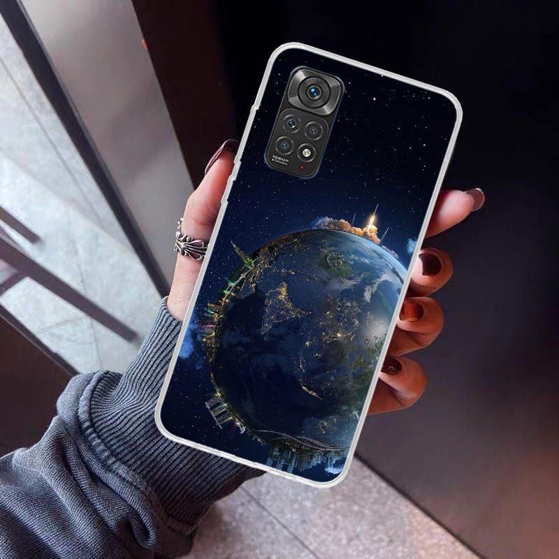 Чехол для телефона "Звезды Земли Космос" для Xiaomi Redmi Note 15 14 14S 13 12S 12 Pro Plus 11S 11 10S 10 4G Cover 11E 11T 5G Печать Fundas R