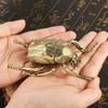Large Dung Beetle Metal Figurines Insect Desk Decoration Vintage Home Decor Study Desktop Brass Ornament Solid Pure Copper Gift