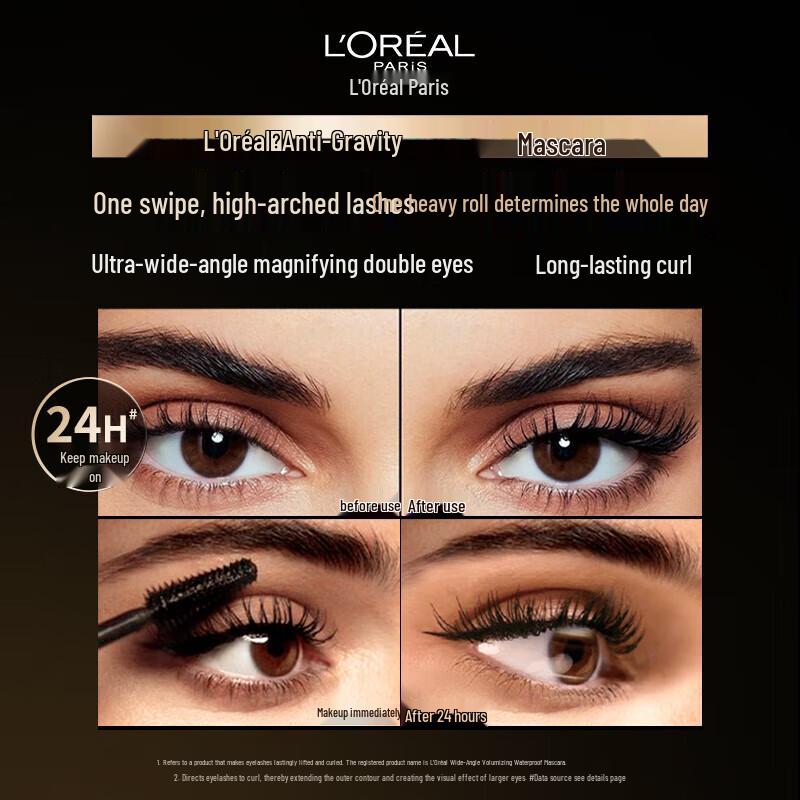 L'Oréal Тушь для ресниц Водостойкая с эффектом широкого раскрытия и объема