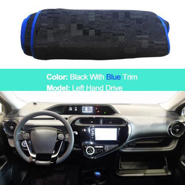 Для Toyota Aqua 2011-2019 2020 LHD RHD 2-слойный чехол на приборную панель автомобиля, ковер, накидка, ковер, ковер, коврик для приборной панели, козырек от солнца