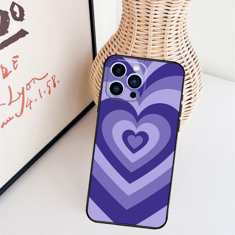 Фиолетовый эстетичный чехол для телефона для iPhone 16 Pro Max 15 14 13 11 12 17 Pro Max mini 15 16 Plus 16e 17 Air Cover