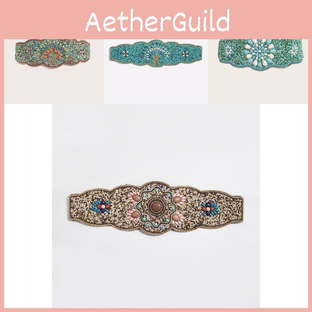 Waist Beaded Bohemian Belt With Firework Design And Elastic Closure For Festivals Travel And