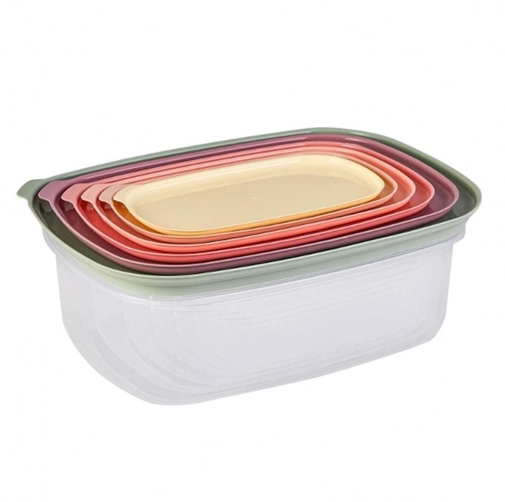 6-Piece Storage Box Home Kitchen Large Small Set Colorful