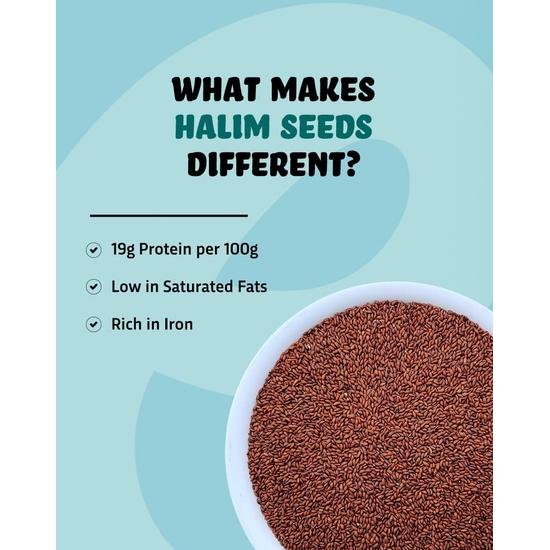 True Elements Halim Seeds 1kg (500gm*Pack of 2) - Aliv Seeds | Aliv Seeds for Hair Growth | Seeds for Eating | Asaliya Seeds