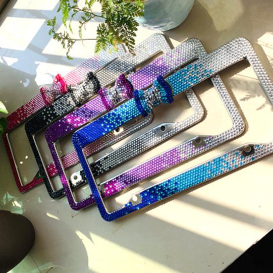 Рамка номерного знака со стразами и бантом для американского автомобиля