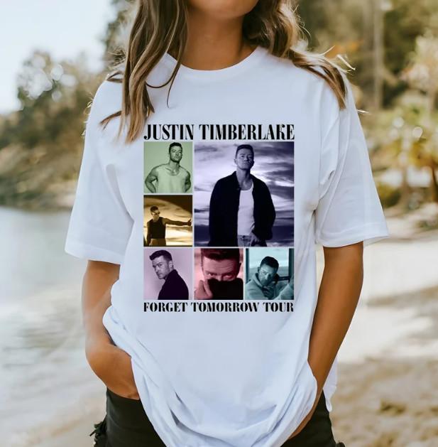 Футболка Justin Timberlake Tour 2024 Comfort Colors, Футболка Forget Tomorrow World Tour