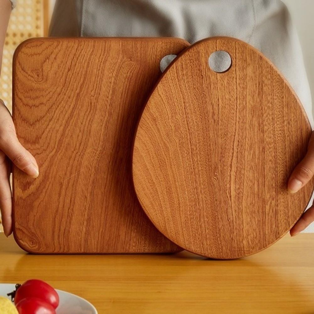 Solid Wood Ebony Chopping Board Thickened Checkerboard Cutting Board Travel