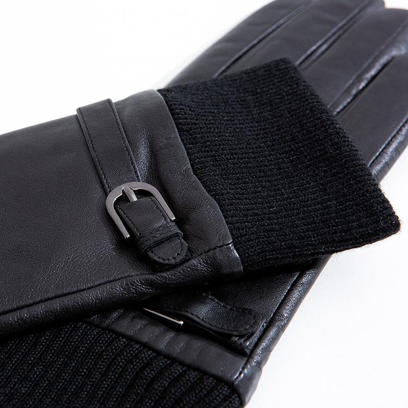 Adult Fashionable Genuine Leather Warm Gloves for Autumn and Winter Women's Sheepskin Touch Screen Driving Windproof and Cycling Gloves