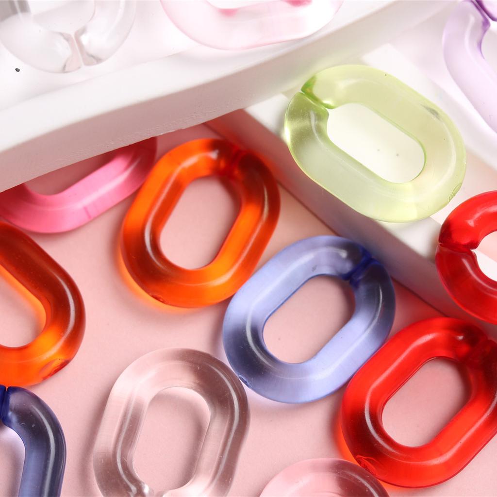 Ювелирные аксессуары «сделай сам» 15*19 мм 100 шт. для изготовления браслета и ожерелья прозрачные свободные бусины креативная модная акриловая цепочка многоцветная домашняя