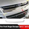 Решетка радиатора переднего бампера Накладка-молдинг Для Ford Kuga Escape 2013 2014 2015 Хромированная Автомобильные Передние Гоночные Решетки Декоративная полоса Аксессуары