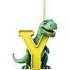 1 шт. Рождественские украшения-динозавры, 26 букв, мультяшные подвески, 2D плоский акриловый материал, фигурки динозавров, подвесные украшения для Рождественской вечеринки, идеально для дома