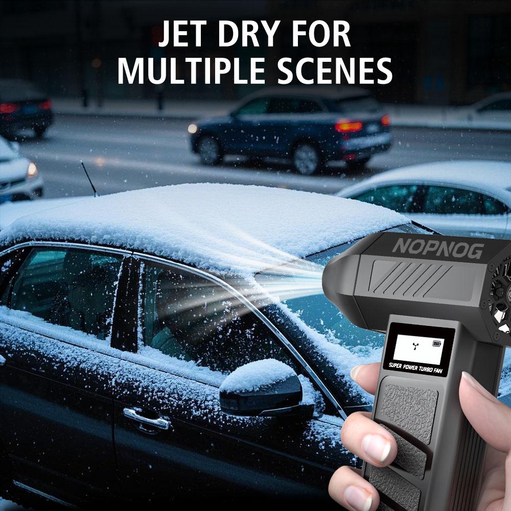 Portable Car Blowing Snow Electric Air Duster Type C Charger 130000 RPM Car Accessories Turbo Jet Fan Cleaning Blower Tool Gears Adjustable