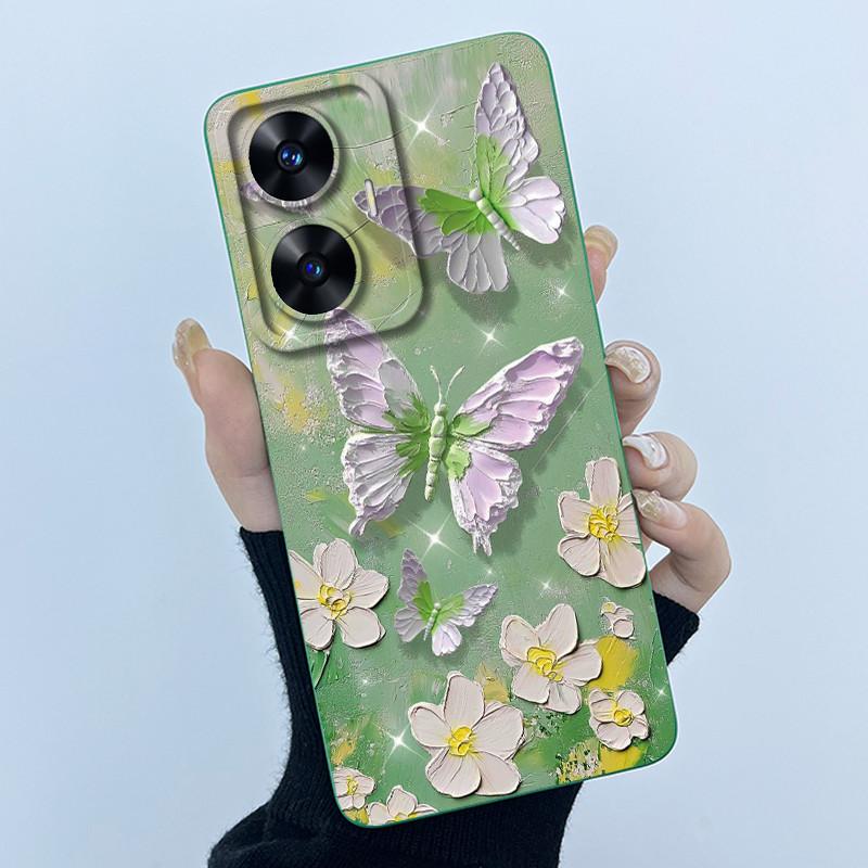 Чехол для Realme C55 NFC Realme C55 4G Narzo N55 2023 Телефон Чехол Милый Панда Сладкие Девочки Кошки Мягкий Силикон Ударопрочный Чехол