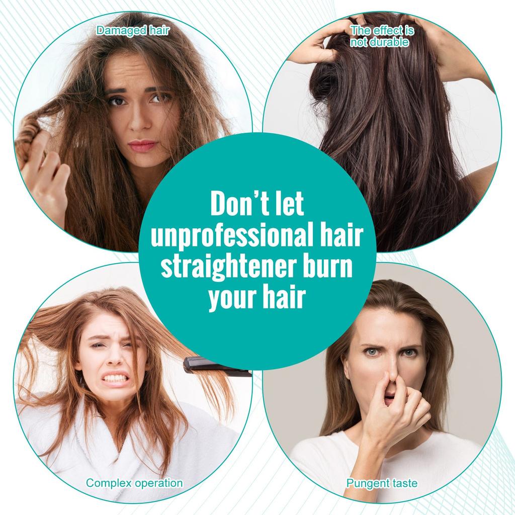 Корректирующий протеиновый крем для выпрямления волос, крем для выпрямления вьющихся волос, питает и разглаживает, подходит для всех типов волос, 60 мл