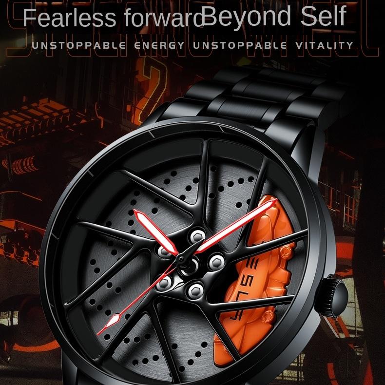 SVJ Wheel Watch Трехмерные полые мужские часы Высококачественные подлинные мужские часы Кварцевые часы