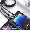 Transparent Luminous 3-in-1 Super Fast Charging Cable 3 In 1 Charging Cable Universal with Type-C Micro for iPhone15 14 13