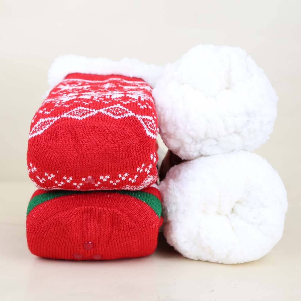 Christmas Thermal Slipper Socks Thick Warm Anti Slip Winter Cosy Bed Floor Socks