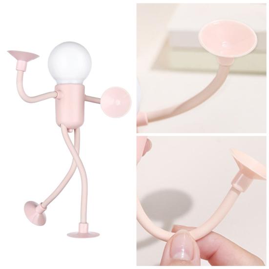 Night Light Creative Shape-Shifting Lighting Adjustable Arm Night Lamp Suction Cup Mini Decorative Lamp for Desk Decor
