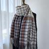 Matching Scarf Women's Autumn and Winter New Imitation Cashmere Fringed Shawl Korean Version Warm and Thickened Scarf