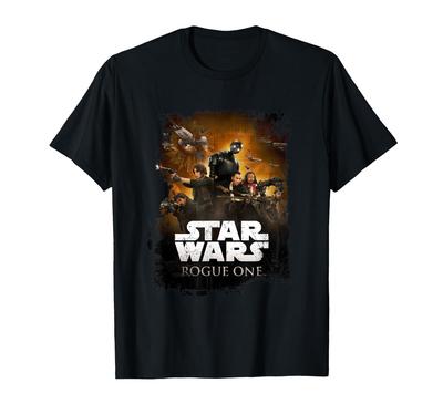 STAR WARS Футболка с постером «Изгой-один. Звёздные войны. Истории» (потертый дизайн)