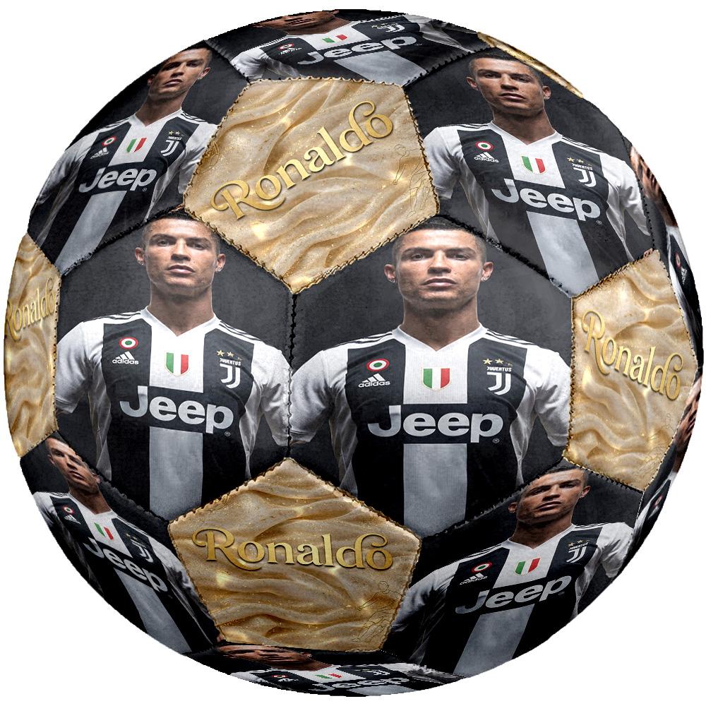 Ronaldo's Cristiano Ronaldo Juventus Legend Soccer Ball Size 5 Football Machine Sewn Indoor/Outdoor Universal Football Sports Enthusiast Gifts