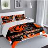 Custom Name 3PCS Bengals Helmet Bedding Set,Including  Duvet Cover And 2pcs Pillowcases Perfect for Bedroom,Dormitory,Fan Christmas gift