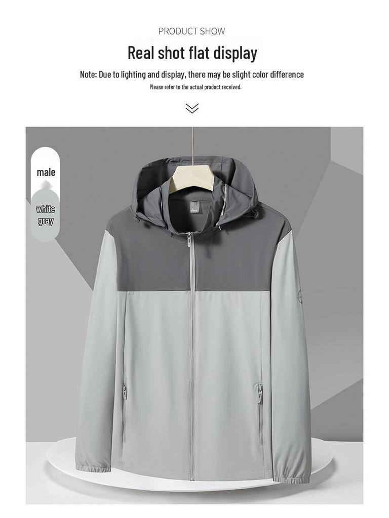 Летняя легкая куртка из ледяного шелка с защитой от УФ-лучей для мужчин и женщин