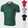 Men's Summer Solid Color Stand-up Collar Polo Shirt