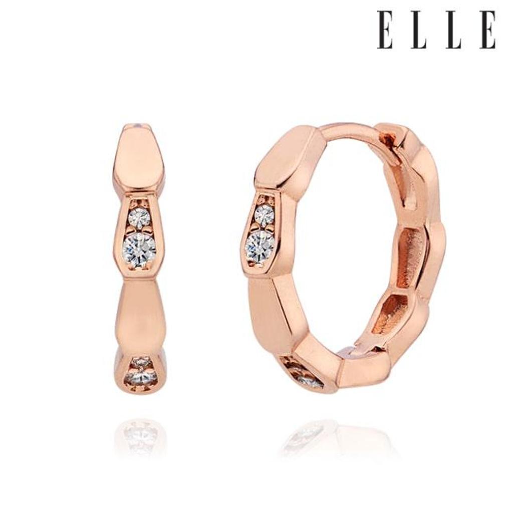 14K Cubic Point One-Touch Earrings (Gold Filled) ELGPEE506