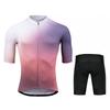 Mens Cycling Jersey Shorts Set Short Sleeve Bike Riding Kit Breathable Quick Dry Sport Wear