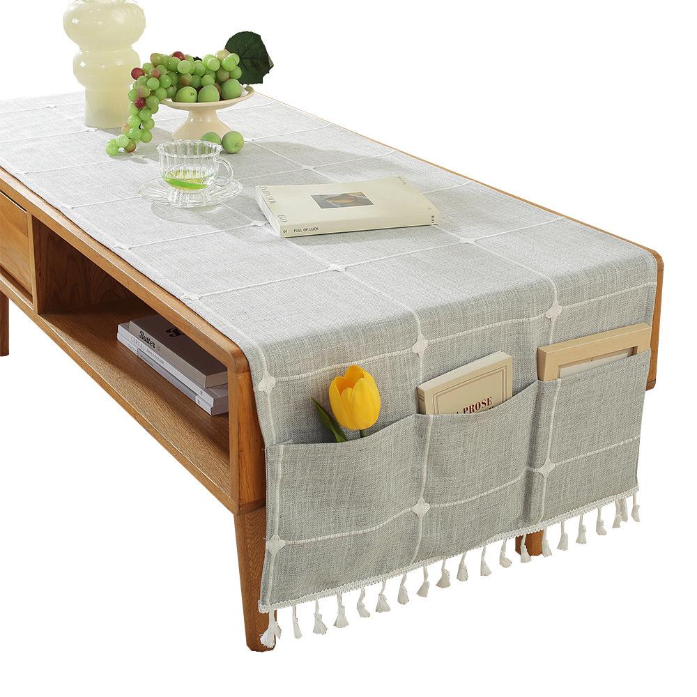Водонепроницаемая и пыленепроницаемая скатерть, утолщенная жаккардовая накидка на журнальный столик, чехол для тумбы под телевизор, чехол с карманами для хранения для холодильника, тканевая декорация
