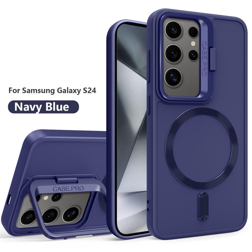 Складной матовый магнитный чехол для телефона Samsung Galaxy S24 Ultra S23 Plus, противоударный защитный чехол для беспроводной зарядки