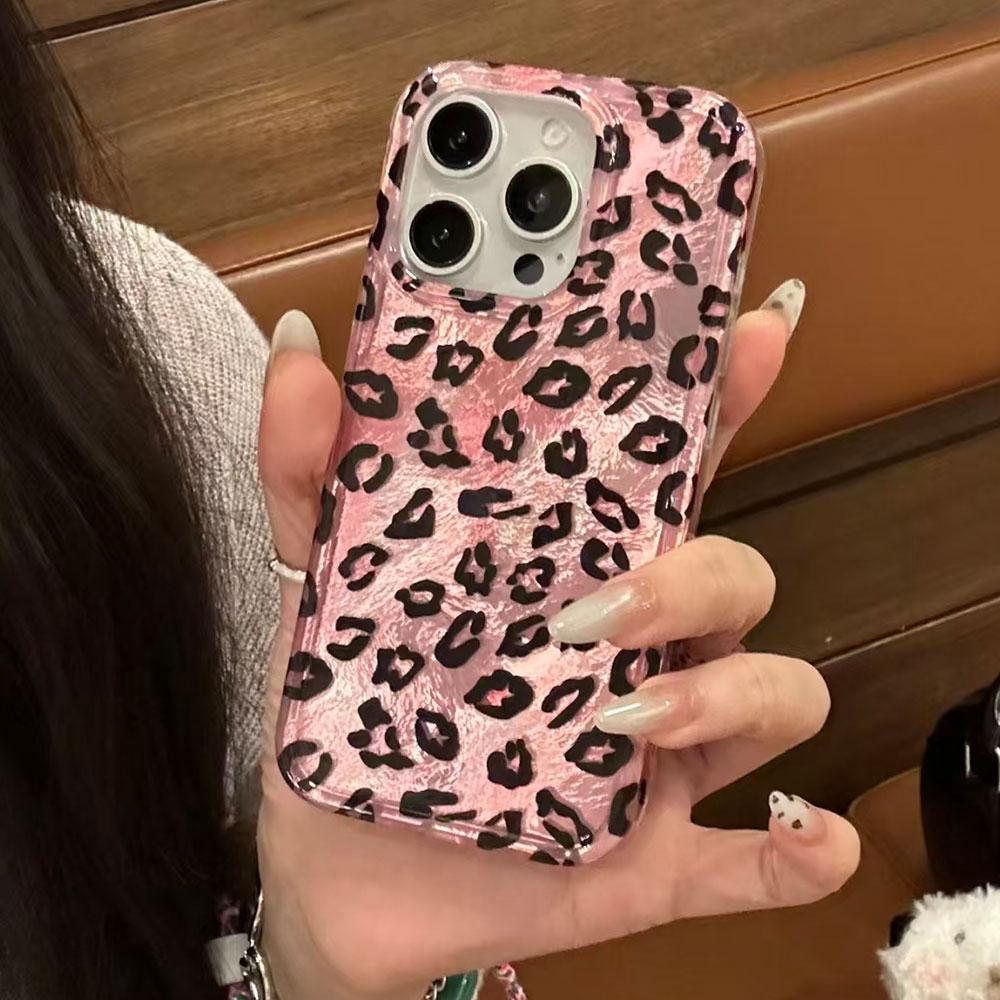 Корейский розовый леопардовый чехол для телефона Xiaomi Redmi Note 15 14 13 12 11 11S 10 10S 8 9 Pro 15C 9C 13C 14C A3 11S 9C A1