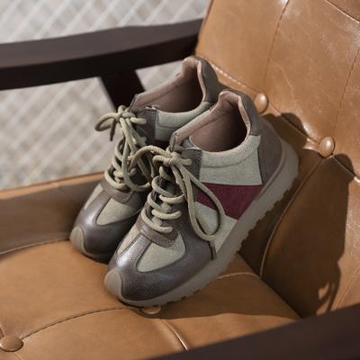 Кожаные немецкие тренировочные туфли женские бархатные термо повседневные туфли с высоким верхом из первого слоя коровьей кожи женские новые спортивные туфли