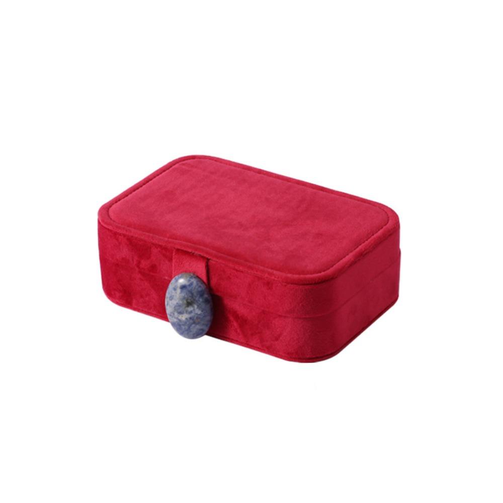 Large Capacity Velvet Jewelry Box Exquisite Necklace Storage Box Jewelry Organizer Case  Travel Use