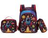 New 16-Inch 3-Piece Kids Cartoon Backpack Set Nylon Rolling Backpack School Bag for Boys Girls