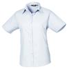 Premier Womens/Ladies Poplin Short-Sleeved Blouse