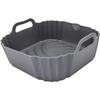 Nerthus Silicone Fryer Tray - Round - Silicone - Dishwasher Safe - Black