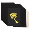 20 Sheets A4 Scratch Paper with 2 Wooden Sticks Black Coating Scratchboard Paper for Painting Art Crafts 21x29cm Gold
